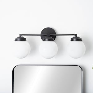 Vanity Lighting - Wall Sconce - 3 Light Vanity Fixture - Matte Black - Mid Century - Wall Light - Bathroom - UL Listed [FRISCO]