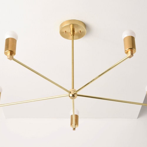 Modern Chandelier Light Gold Sputnik Mid Century Modern Chandelier Light Gold Sputnik, Gold Sputnik Chandelier Large