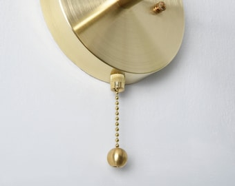 Add a Pull Chain Switch to Any Item in Our Shop; Brass or Polished Nickel