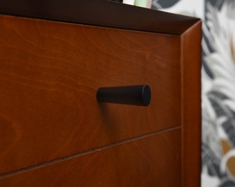 Modern Matte Black Drawer Pull - Mid Century Cabinet Pull - Cabinet Knob - Dresser Pull - Drawer Knob - Cabinet Hardware [AVALON]