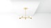 Sputnik Chandelier - Chandelier Lighting - Gold Hanging Light - Mid Century Modern - Industrial - Pinwheel - UL Listed [HOUSTON] 