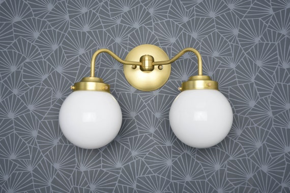 2 globe sale vanity light