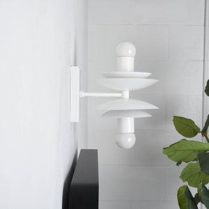 2 Light Bardwell wall sconce in matte white by Illuminate Vintage