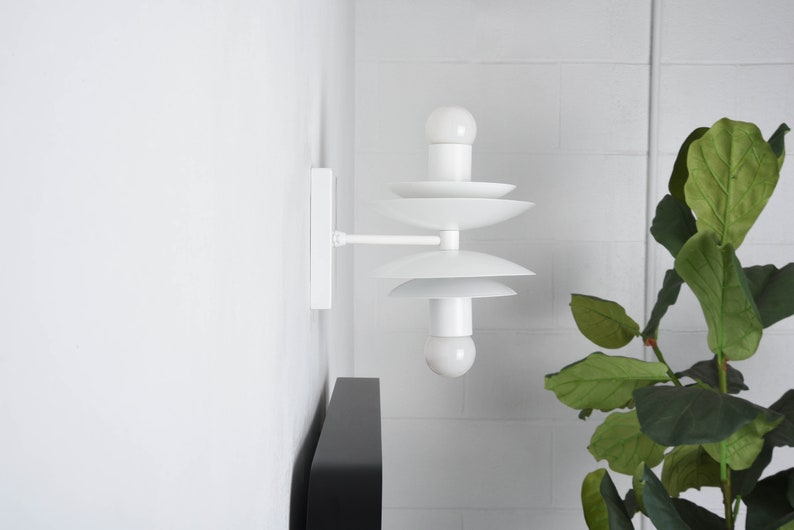 2 Light Bardwell wall sconce in matte white by Illuminate Vintage