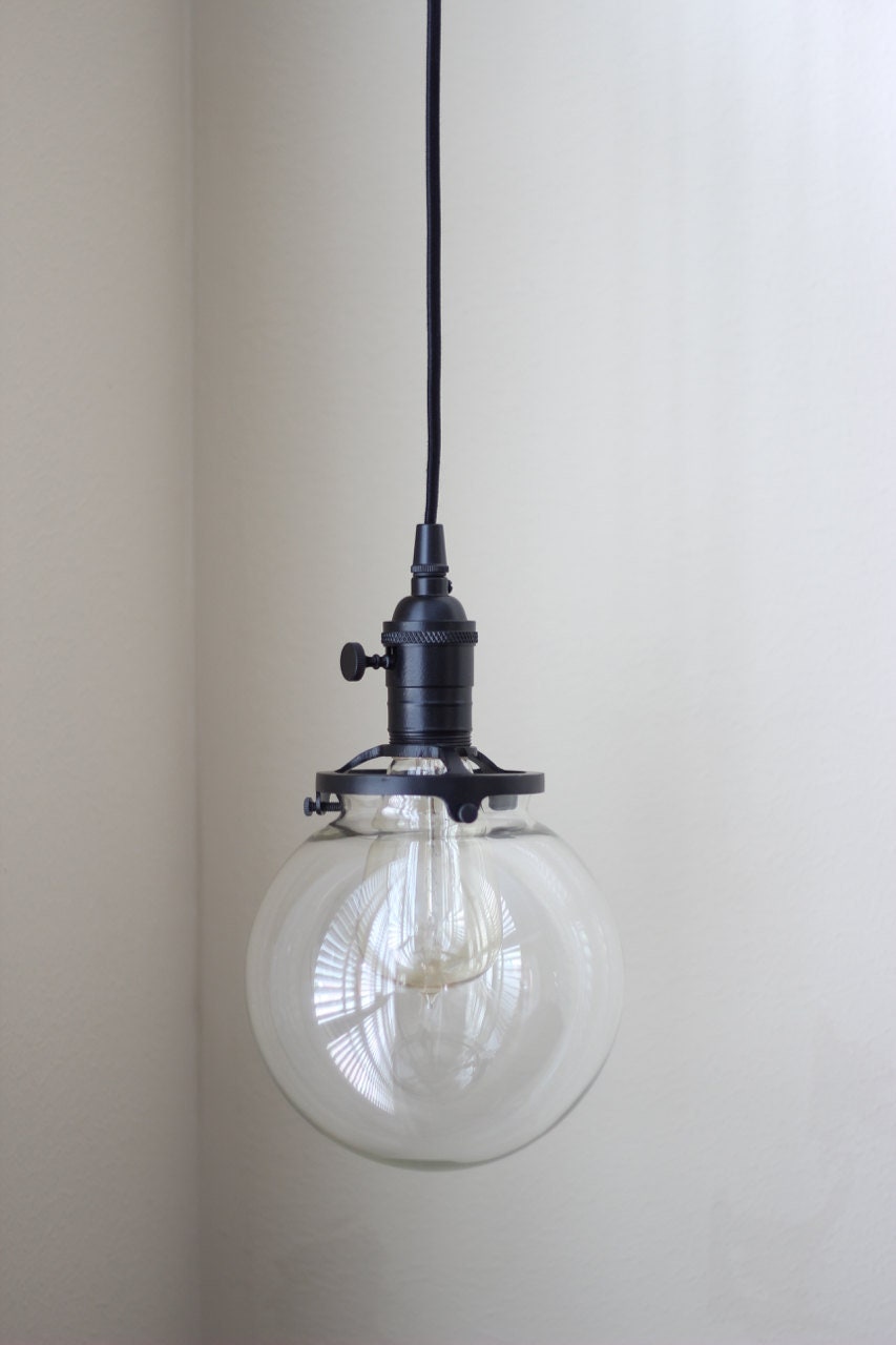 Globe Pendant Light - Matte Black - Mid Century - Modern ...