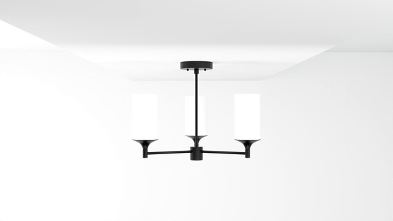 Black on sale matte chandelier
