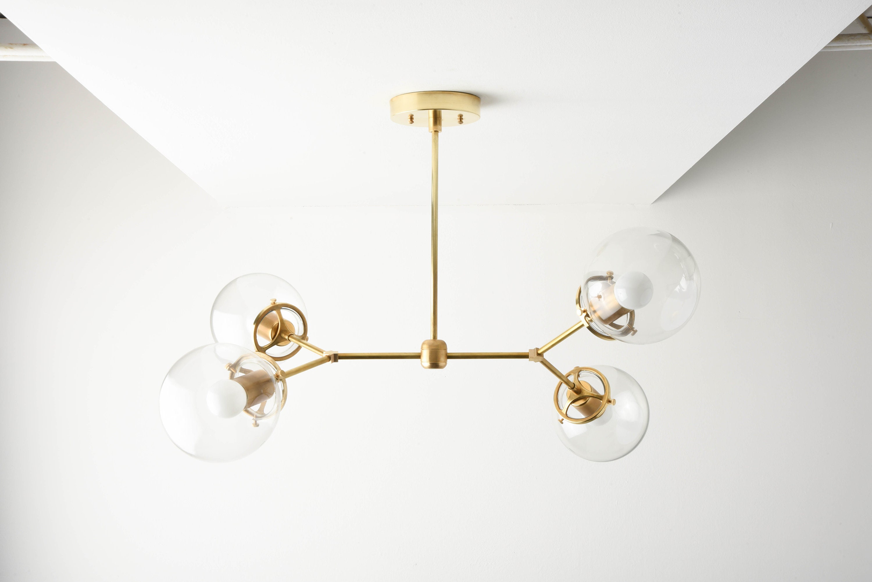 mid century modern globe chandelier
