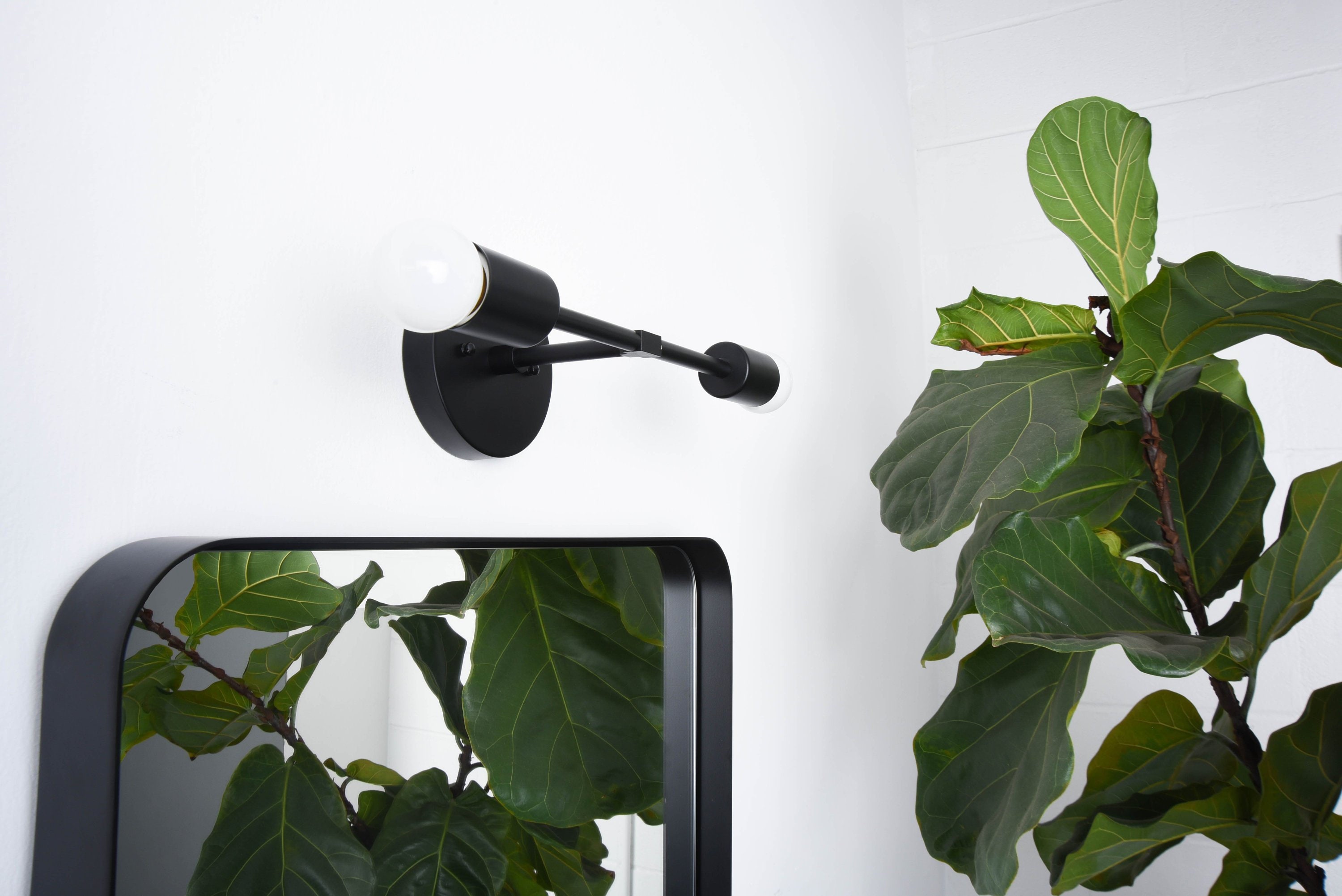 Black Wall Sconce Black Vanity Light Matte Black Light Mid Century Sconce Wall Light