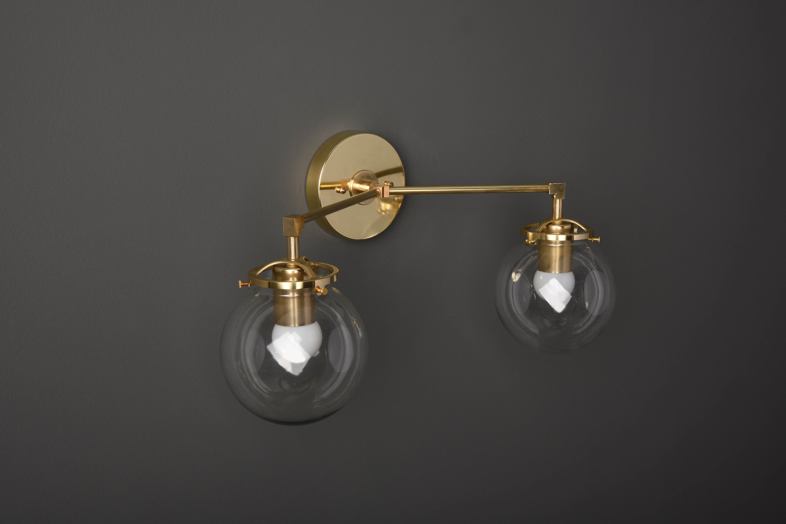 Gold Vanity Light Modern Wall Sconce Mid Century Industrial