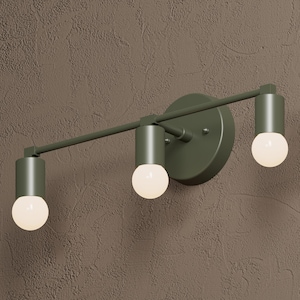 Vanity Lighting - Wall Sconce - 3 Light Vanity Fixture - Matte Black - Mid Century Modern - Industrial - Bathroom Vanity - UL Listed [AVON]