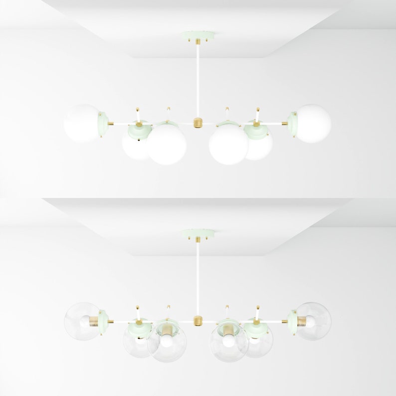 Modern Globe Chandelier Linear Chandelier Lighting Gold Etsy