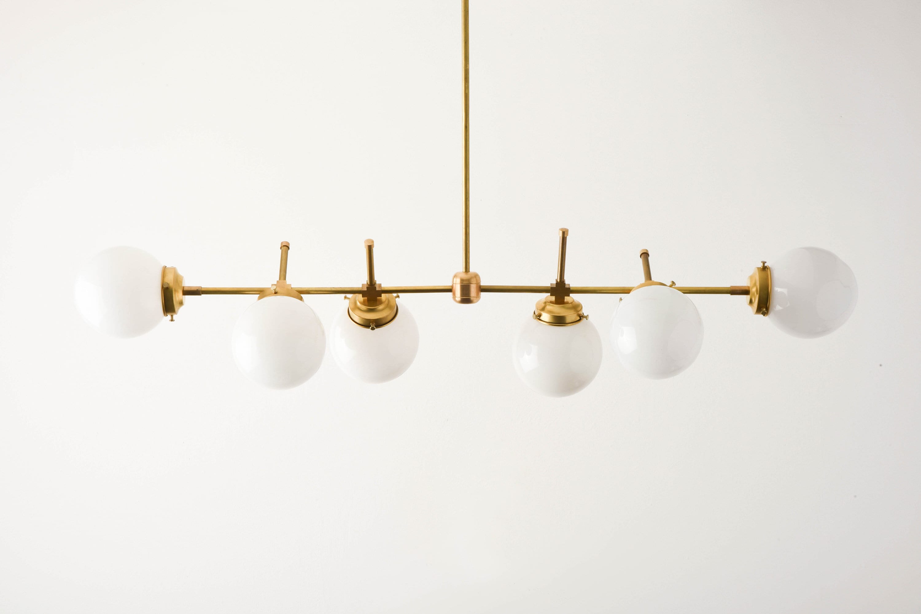 Modern Globe Chandelier Gold Hanging Light Mid Century Industrial