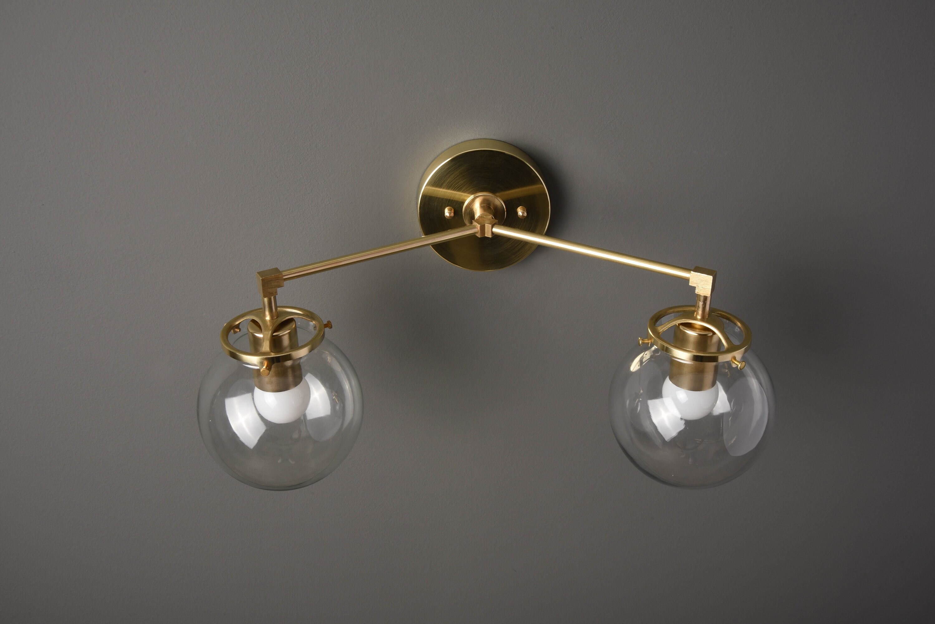 Gold Vanity Light Modern Wall Sconce Mid Century Industrial