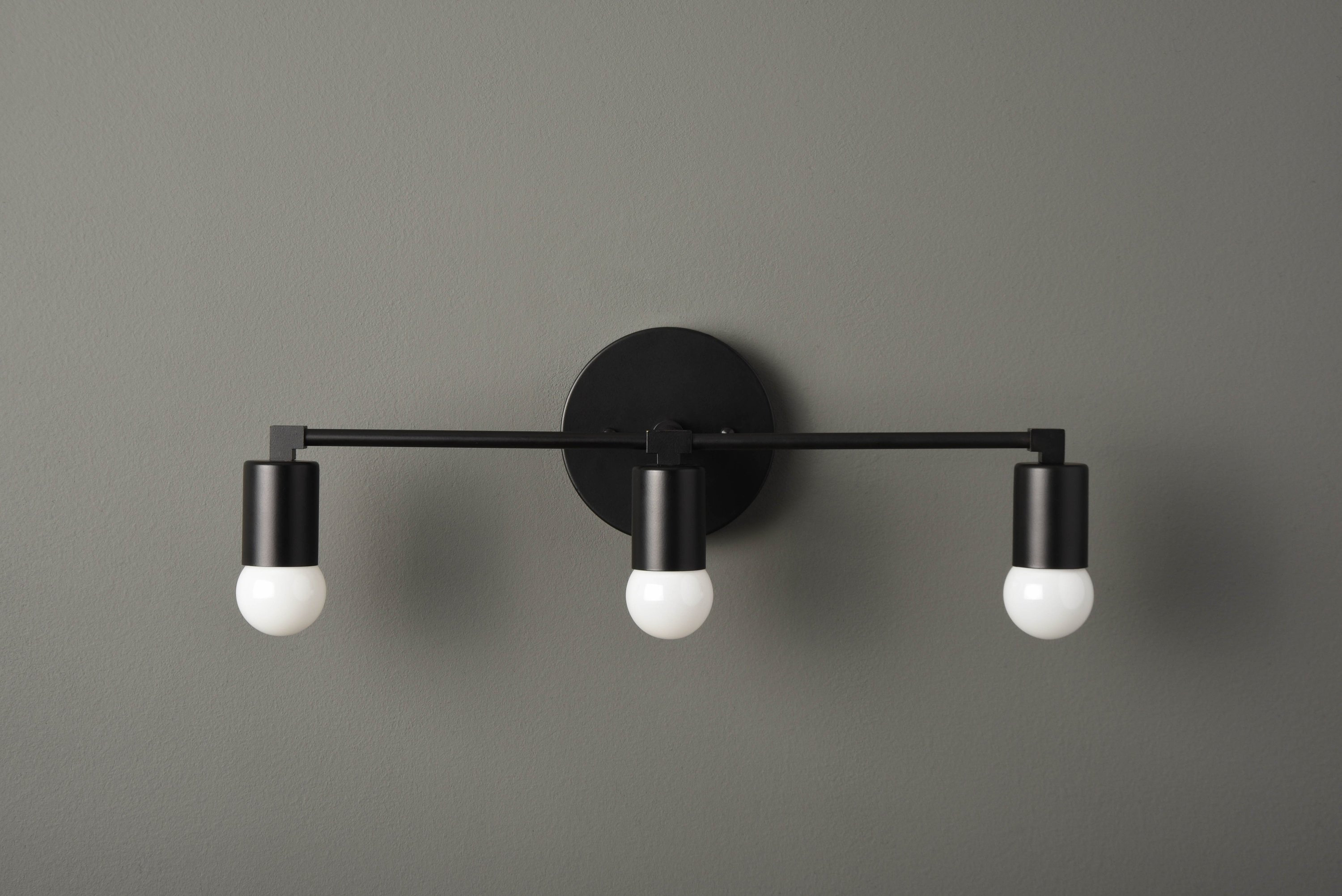Vanity Lighting Wall Sconce Matte Black Mid Century Modern Light Bathroom Ul Listed Avon