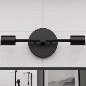 Belen 2 Light Wall Mid Century Wall Sconce in Matte Black by Illuminate Vintage