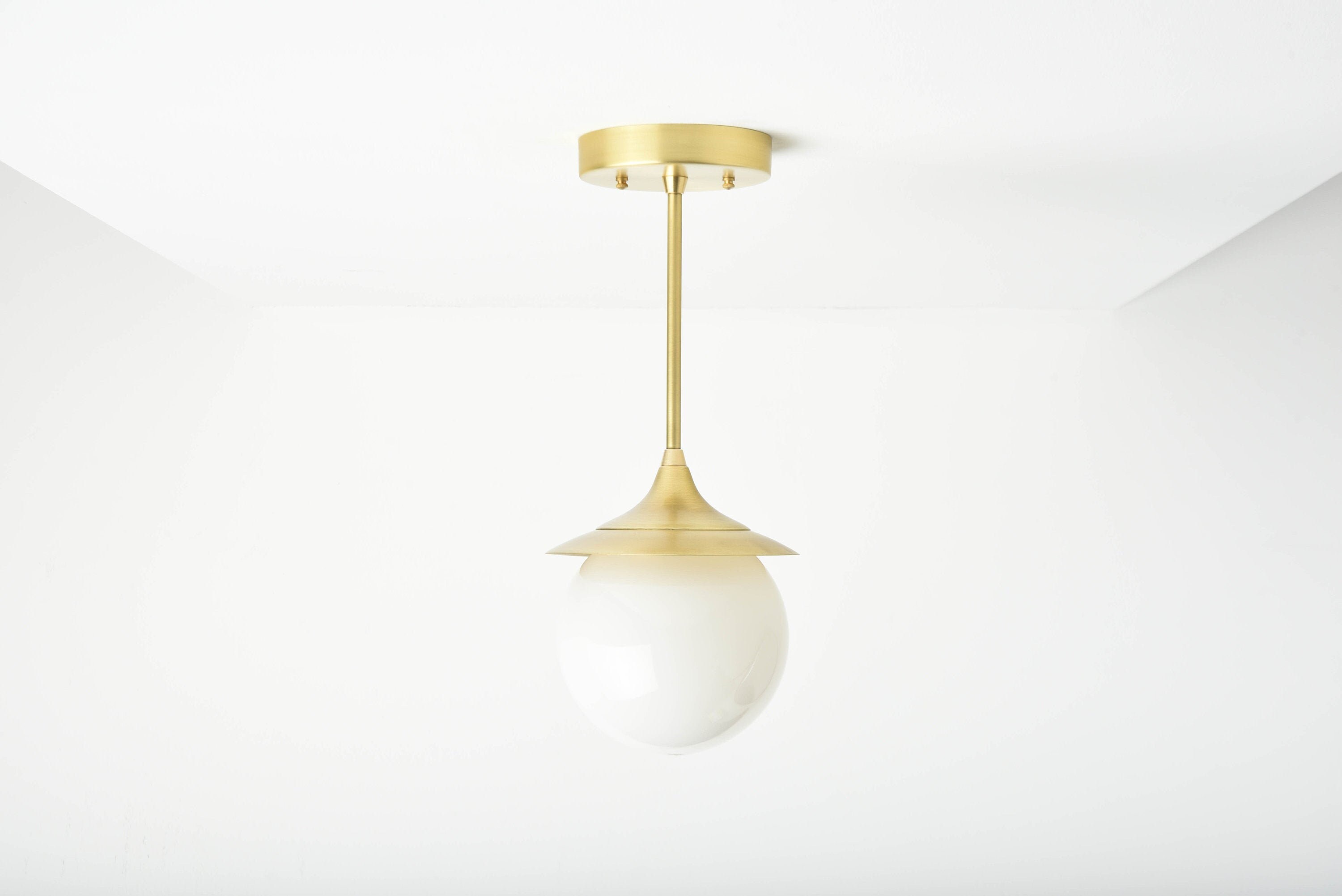 Gloss White Globe Pendant Light Mint 