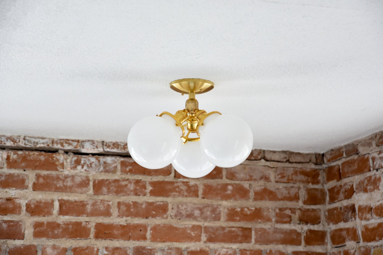 Halbbündige Deckenleuchte Rohmessing Mid Century Modern | Etsy