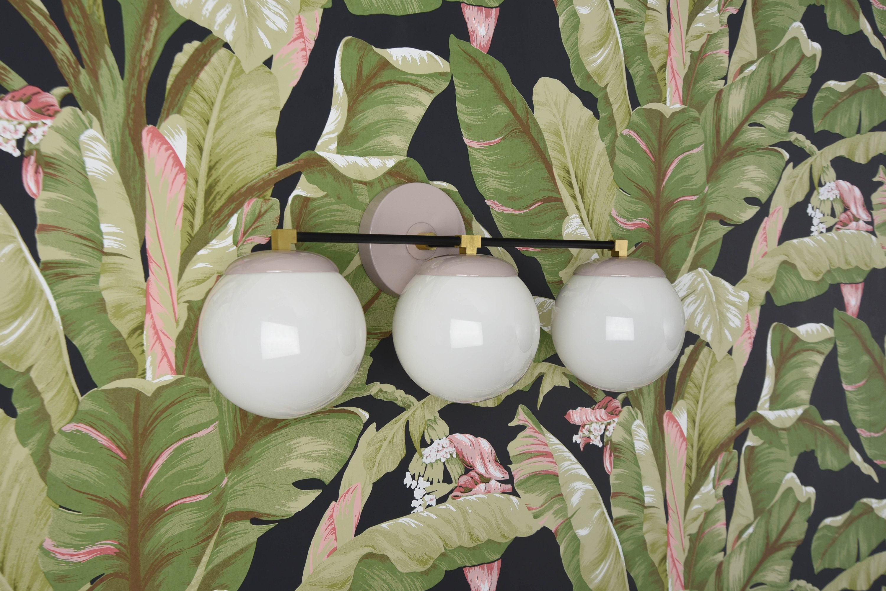 Gloss White Globe Bathroom Vanity 3 Light Vanity Fixture Etsy