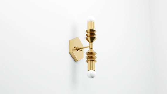 Vanity Lighting Wall Sconce 2 Light Vanity Fixture Mid Century