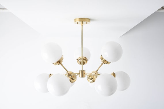 modern globe chandelier