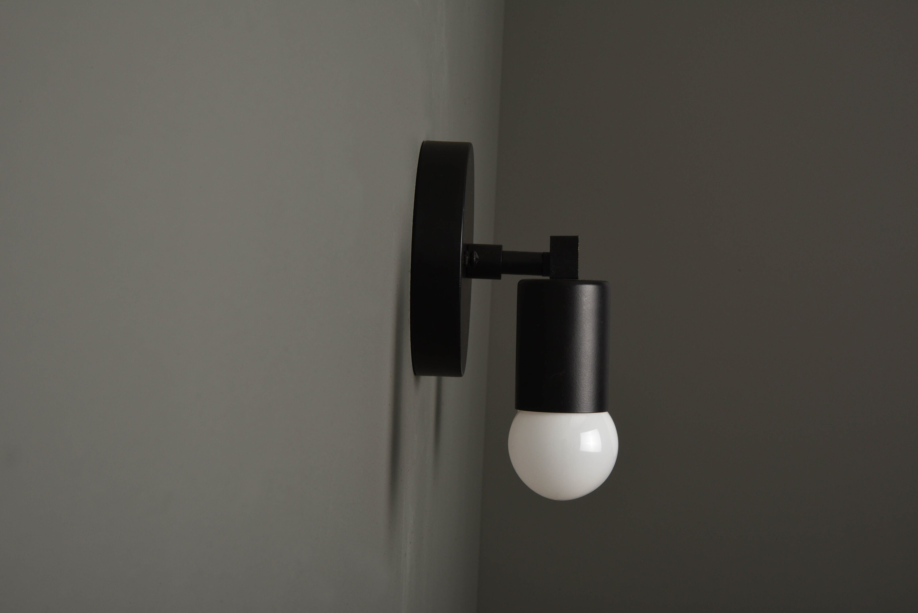 Modern Bathroom Light Mid Century Wall Sconce Matte Black