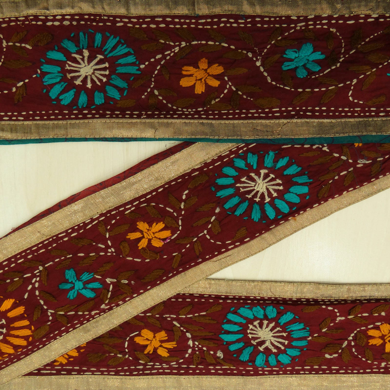 Free Shipping Embroidered Indian Vintage Ribbon Used Sari Etsy