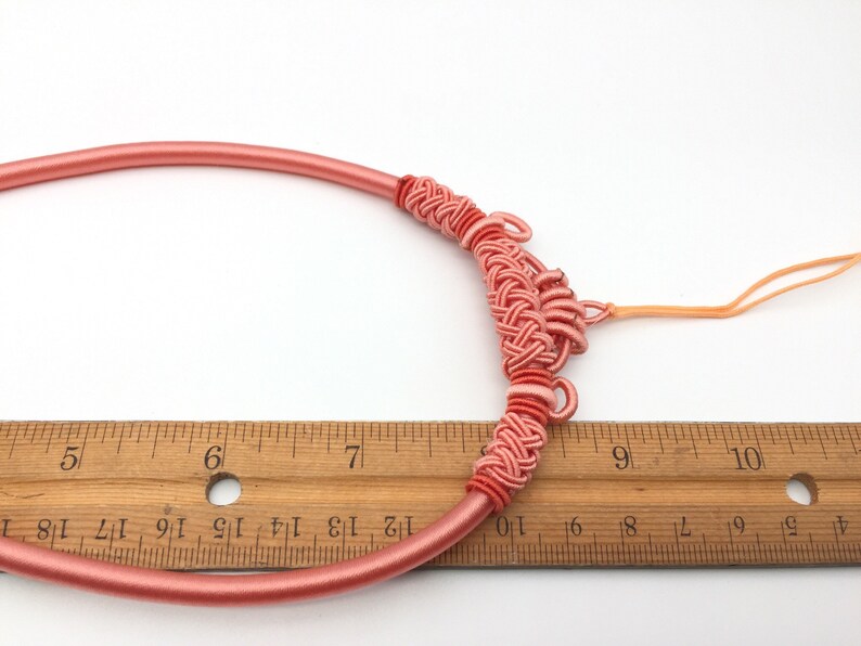 Handmade Silk Cord Knots Necklace Dark Peach Color 1619 Etsy