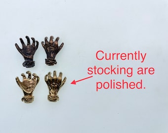 3 cuentas de latón/cobre con diseño único a mano, 20x15 mm, ¡muy bien pulidas! Muestras no incluidas.