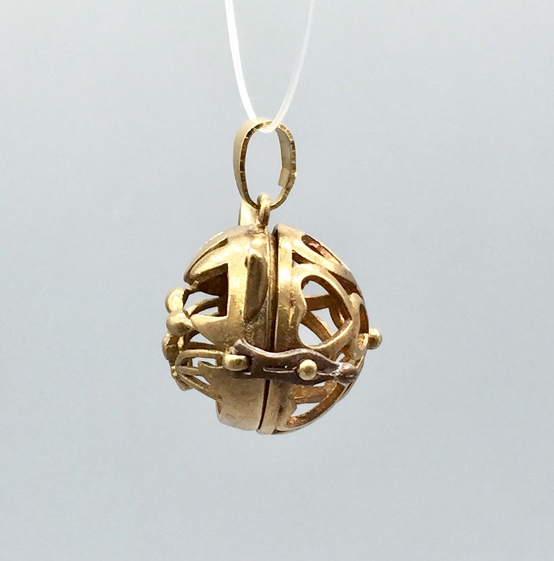 Solid Brass Cage Pendant Color May Range From Copper to Etsy