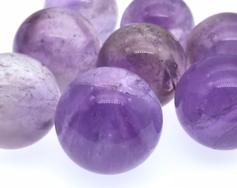 1 piece large natural amethyst sphere, 25mm diameter, nature purple color. Perfect for mermaid stone holder (sold separately)