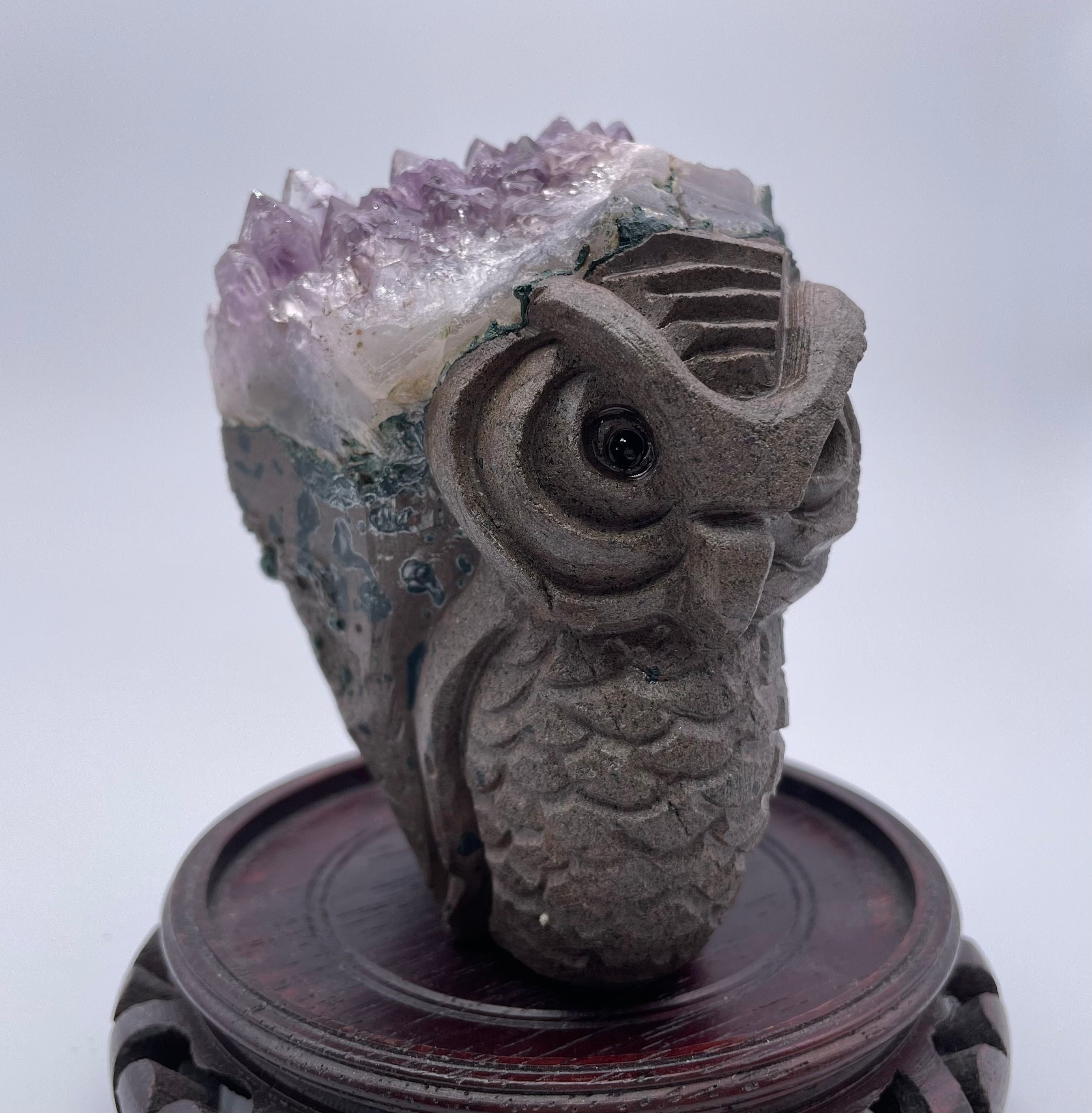 Amethyst owl hotsell sculpture