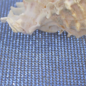 Blue Rhinestone Sheet (20x24cm): Iron/Glue-On Crystal Fabric