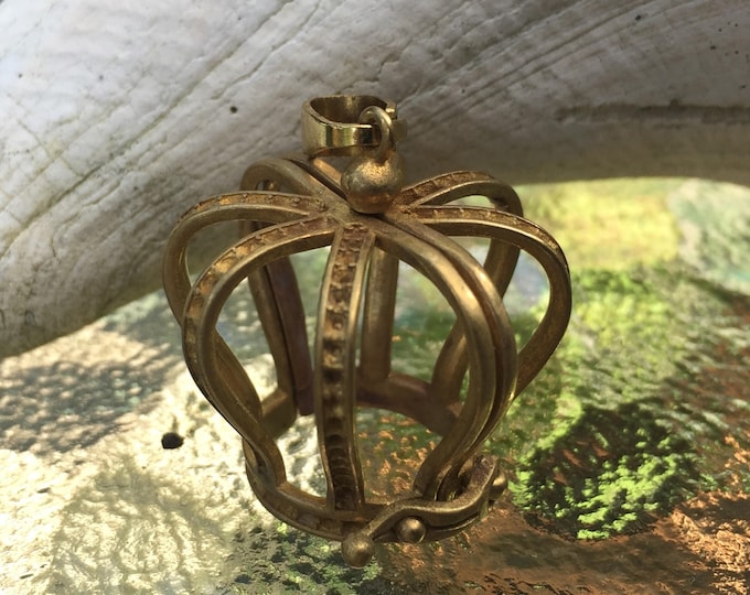 Solid Brass Cage Pendant Color May Range From Copper to Etsy