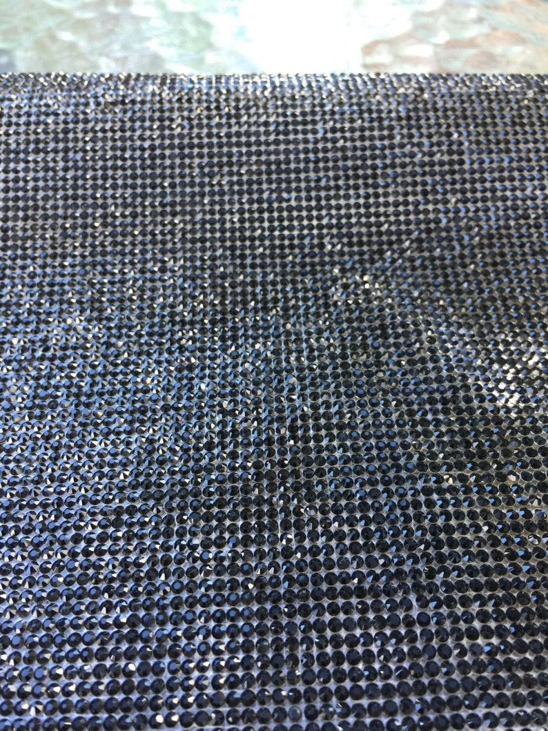 Black Sparkling Rhinestone Sheet (20x24cm), iron on fabric, glue