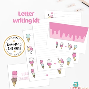 Set per scrivere lettere, cancelleria coreana, kit Pen Pal, carta per cancelleria, carta per lettere, carta digitale