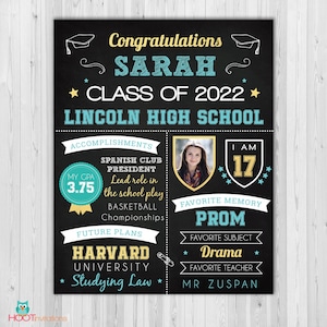 Graduation Gift Sign - High School Graduation Sign - Graduation Party decor - CLASS OF 2025 - Personalized Gift - College Graduation Poster
