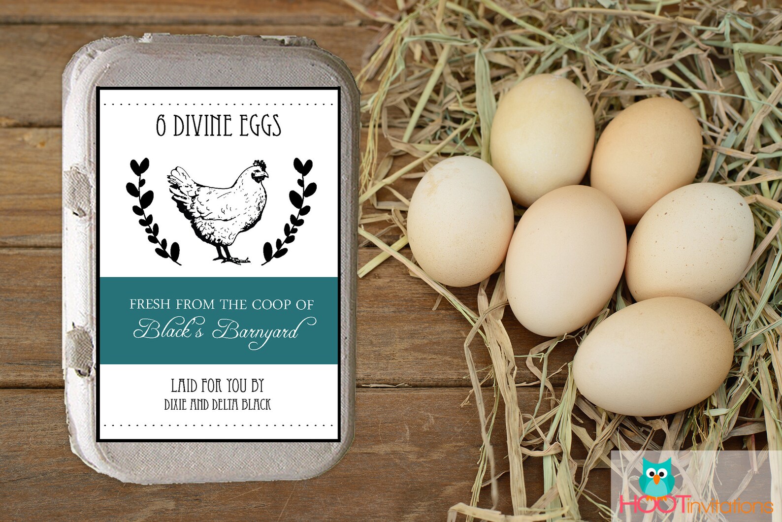 Egg carton sticker Vintage style Custom Egg Carton Labels | Etsy