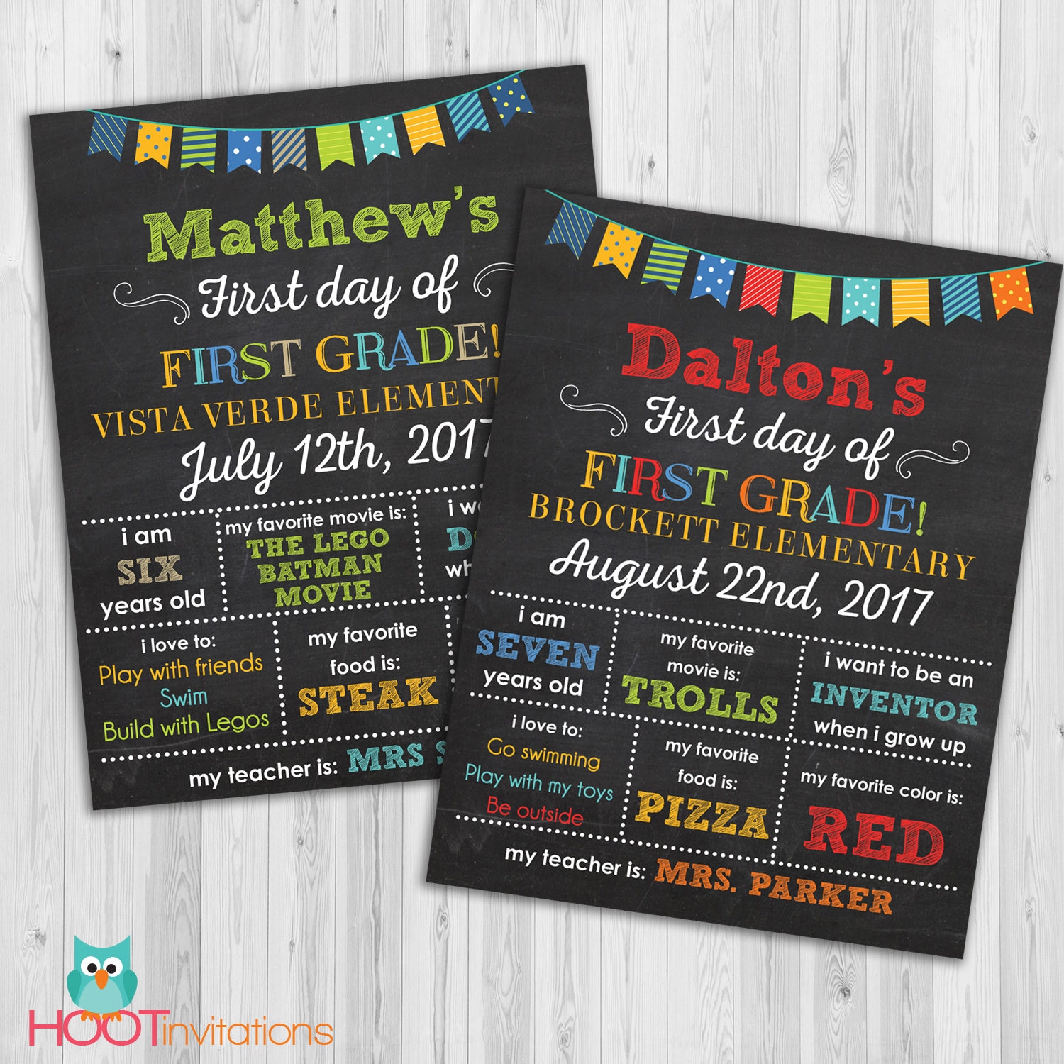 First day of first grade sign first day of school sign year etsy