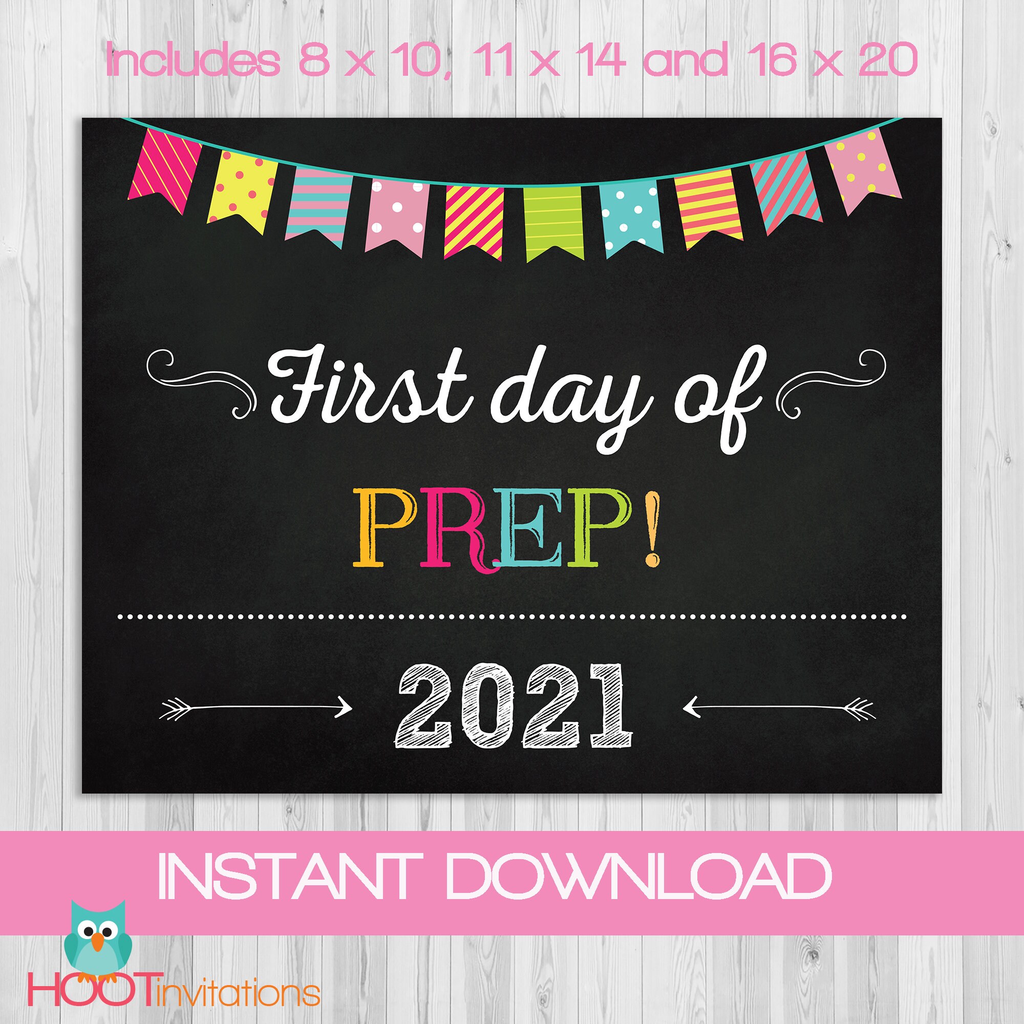 First day of Prep sign First day of school sign Back to Etsy