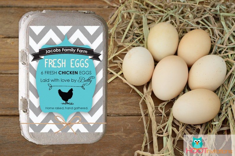 Make your own egg box labels