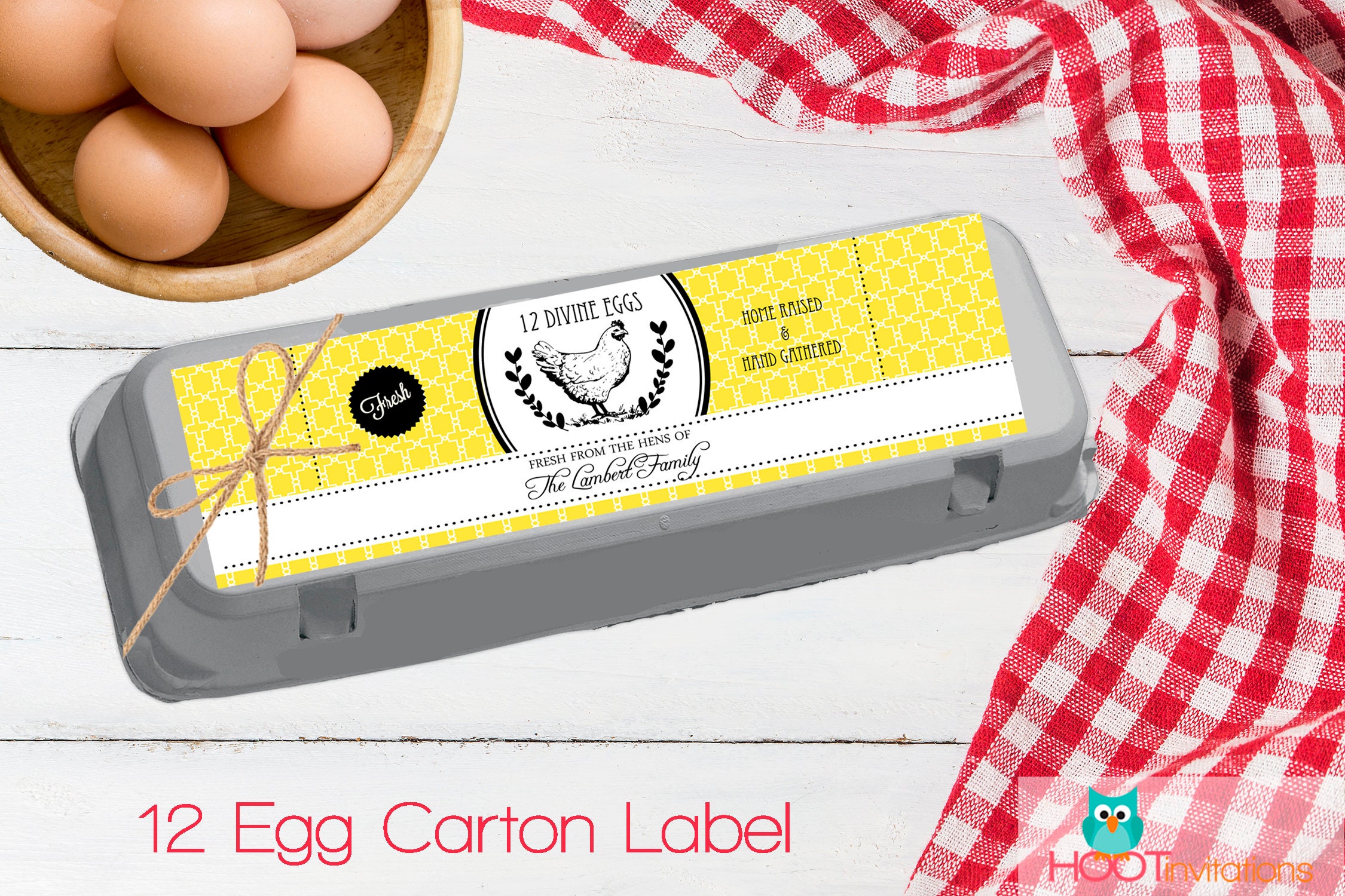 yellow egg carton labels to print at home one dozen 12 egg