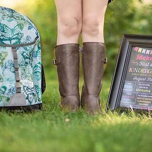 First day of school Chalkboard sign, First day of Kindergarten sign, Kindergarten School Chalkboard poster, 1st day Back to School Sign image 6