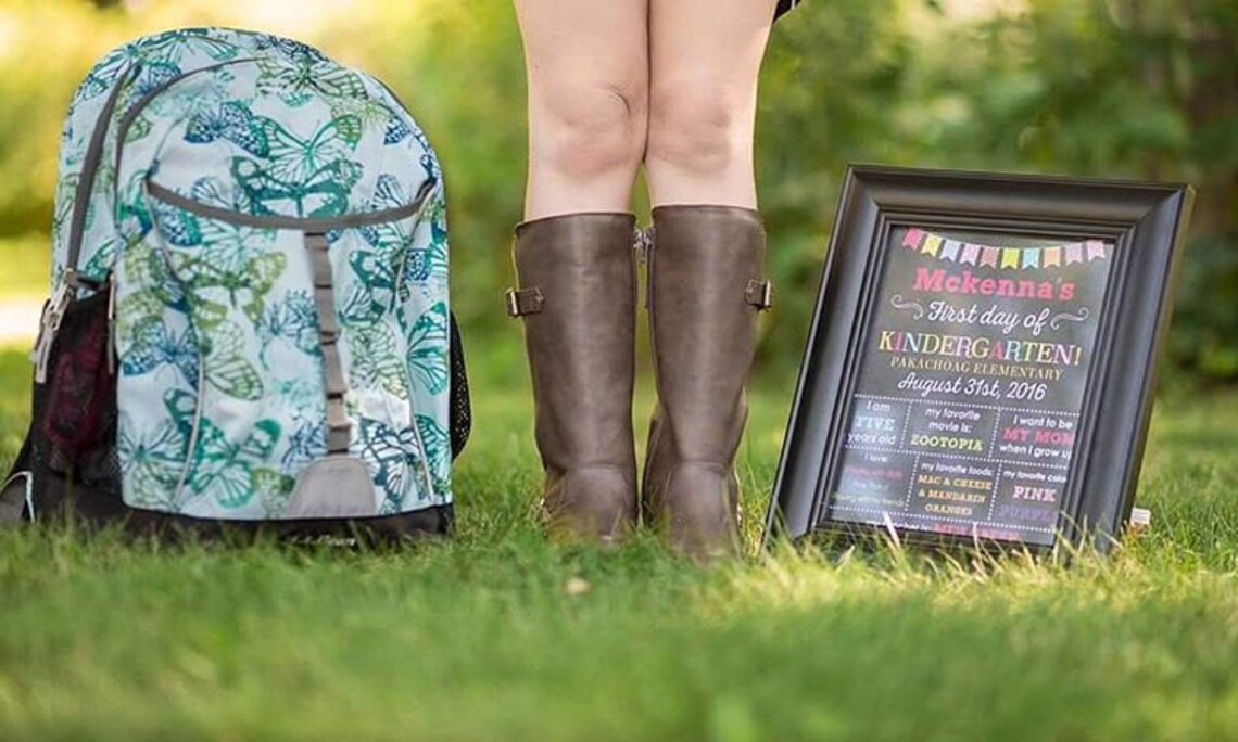 First Day of Prep Sign First Day of School Sign Girls Prep Etsy