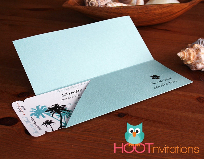 Boarding Pass Invitation Save the Date Destination Wedding Invitation SAMPLE Invite Tropical Wedding invitation Overseas Wedding image 3