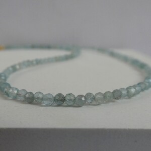 Natural aquamarine necklace | Genuine gemstone necklace | beaded gemstone necklace for women