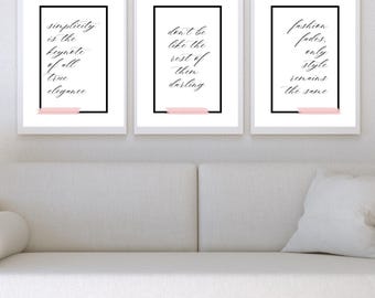 Fashion Quote Poster Prints (Digital Download)