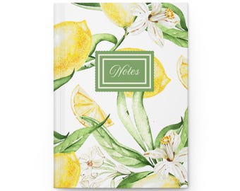 Hardcover dagboek met citrusvruchten | Notitieboek met citroenthema