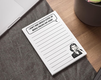 Funny Work Notepad: Sassy Office Stationery, Coffee Quote Gift