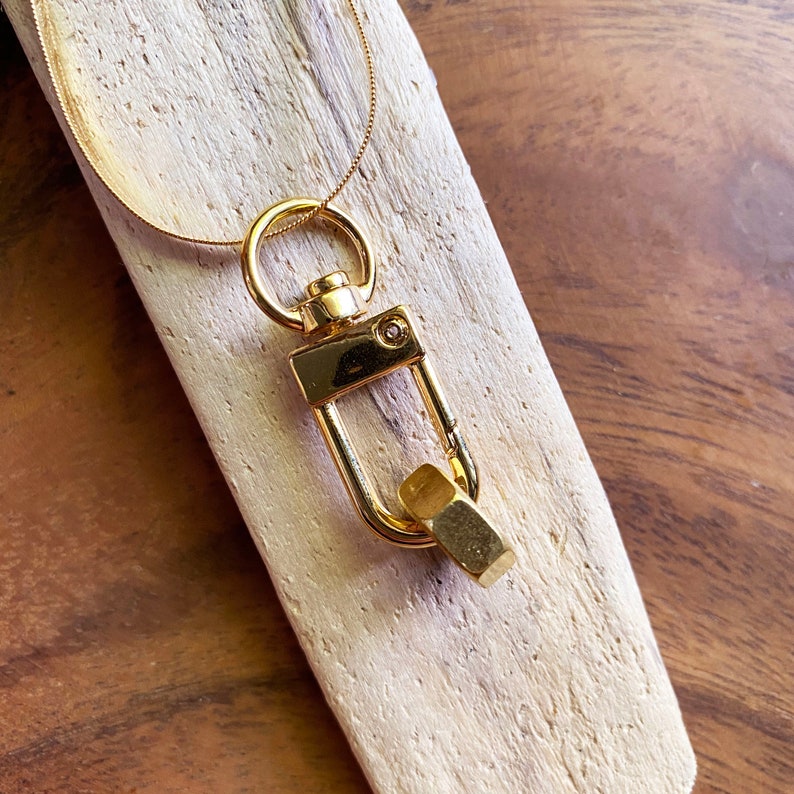 Gatekeeper Pendant Gold Chain Necklace Gold Snake Chain Everyday Necklace Simple Gold Necklace Gifts Under 50