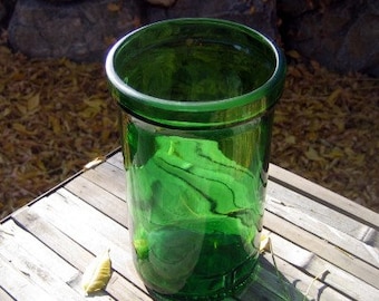 One Tanqueray Gin Bottle Vase, Jar, Container // Upcycled Recycled Repurposed Ecofriendly Handmade